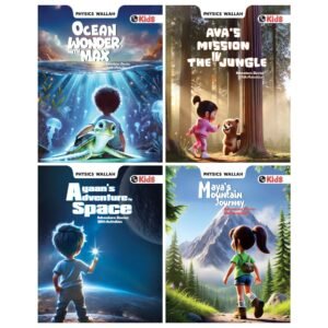 Story And Activity Books for Kids - Set Of 4 Adventure Kids Books With Stickers | Space, Ocean, Mountain and Jungle Themes | 2+ Years Old - PW Kids Paperback – Sticker Book, 12 February 2025 by Physics Wallah