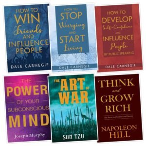 Pack of 6 Self Help Book for Adult - How to Self Confidence, Stop Worrying, Win Friends, Subconscios Mind, Think & Grow and Art of War Paperback – 10 December 2022 by Dale Carnegie (Author), Joseph Murphy (Author), Napoleon Hill (Author), Sun Tzu (Author)